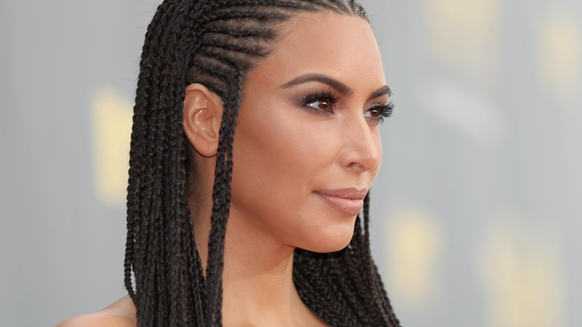 Kim Kardashian Flechtfrisur