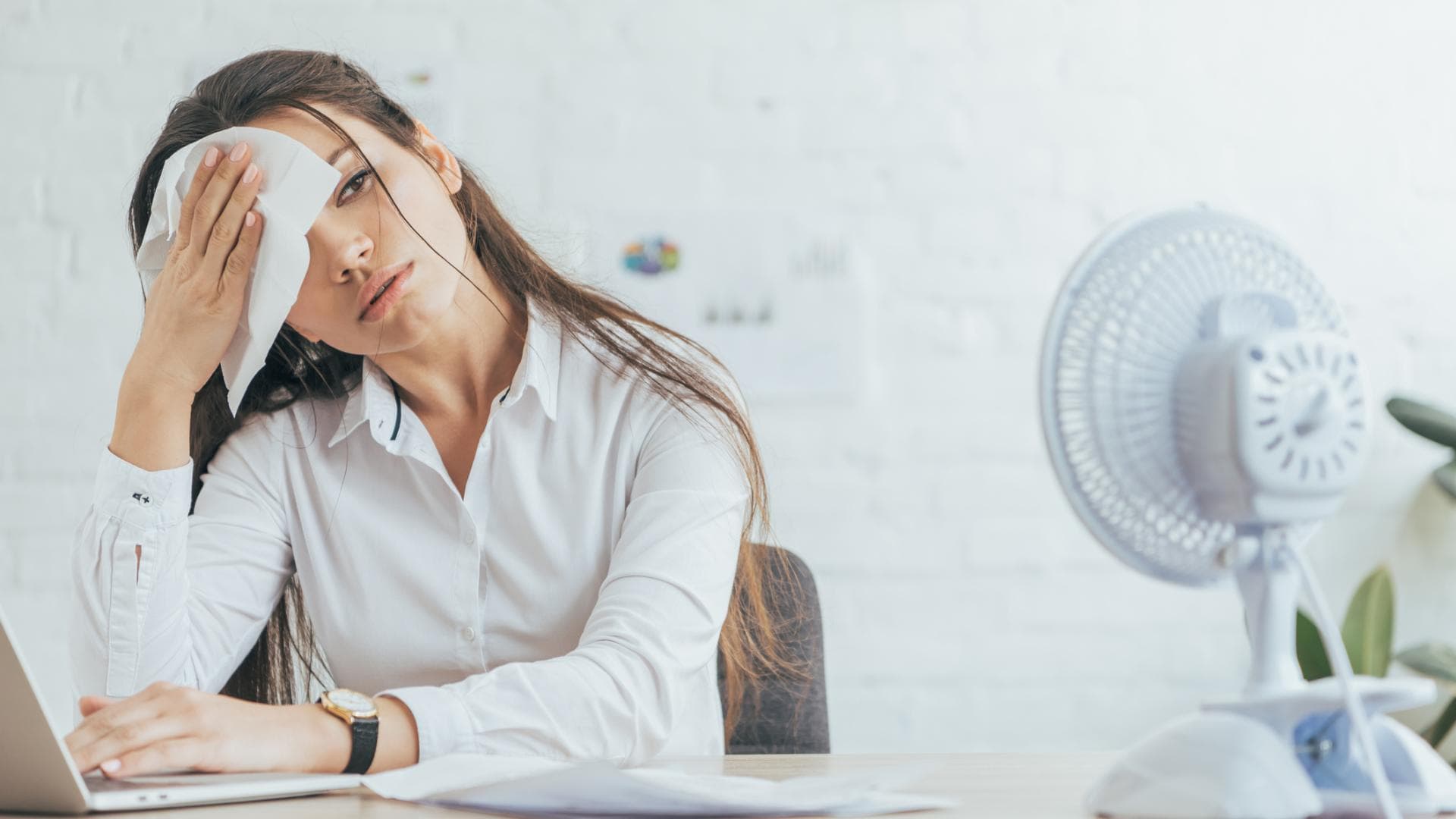 Schwitzen im Büro
