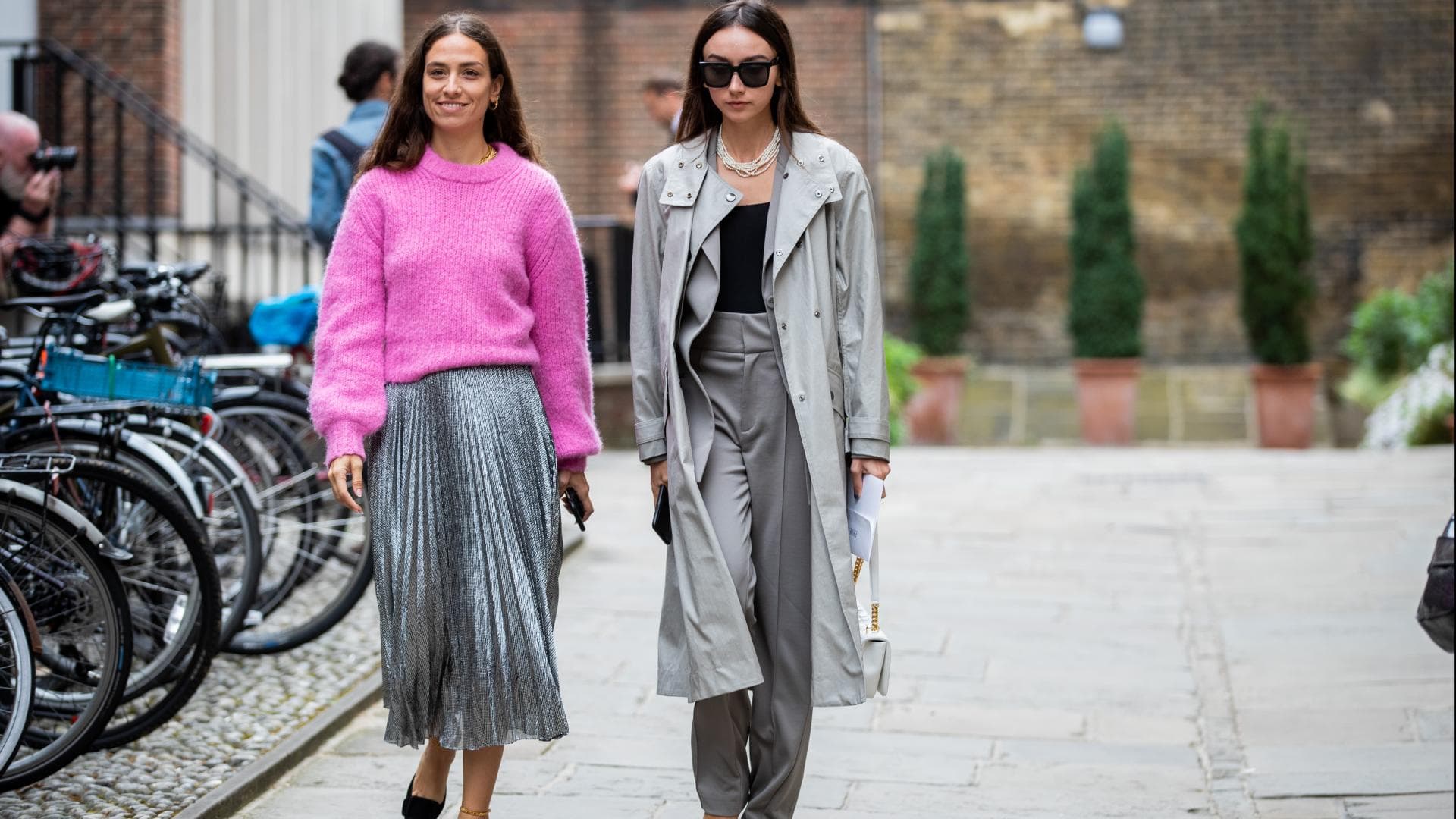 rosa pullover mit rock