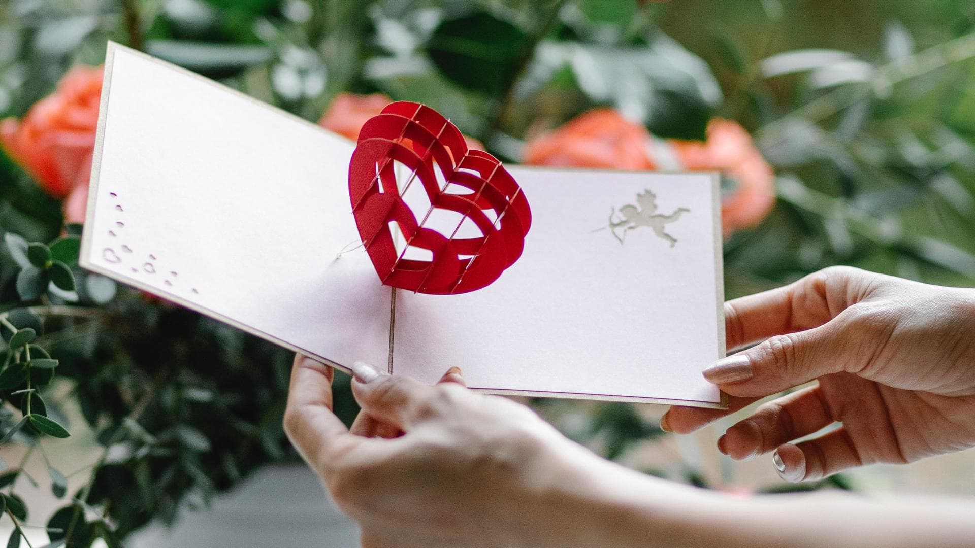 Süße Botschaften auf Postkarte