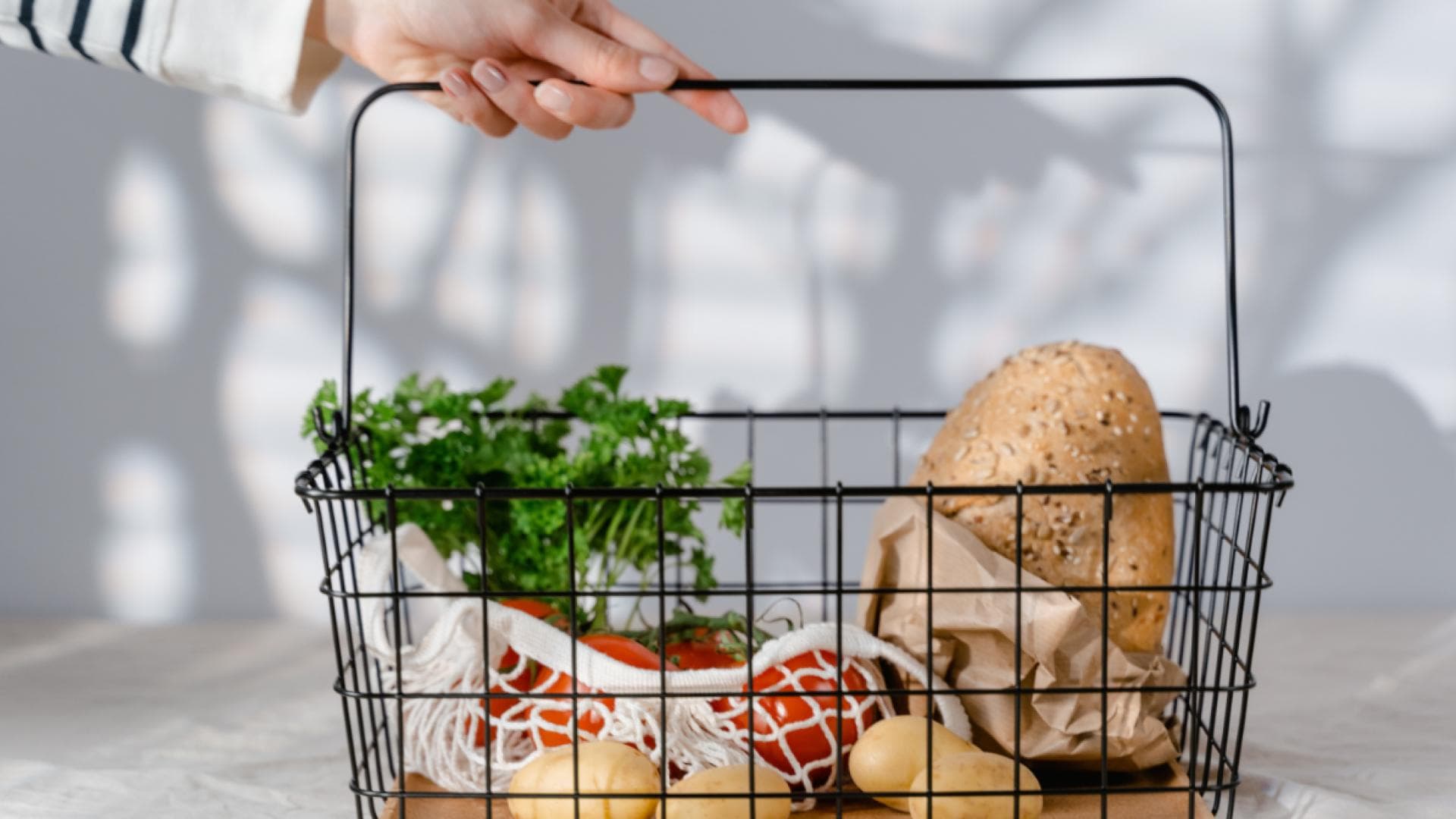 Veganer Einkaufskorb