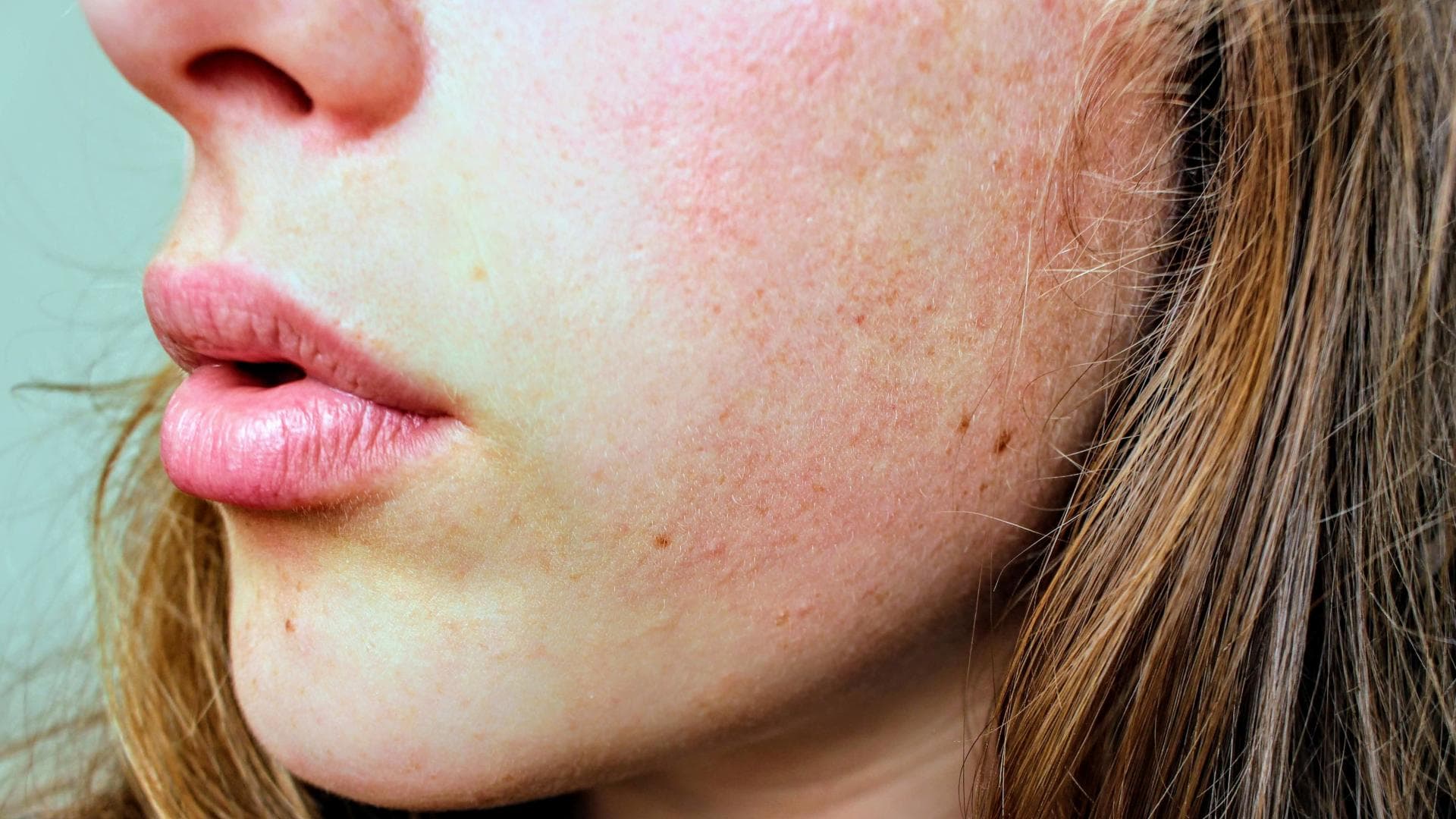 Gesicht und Lippen einer Frau