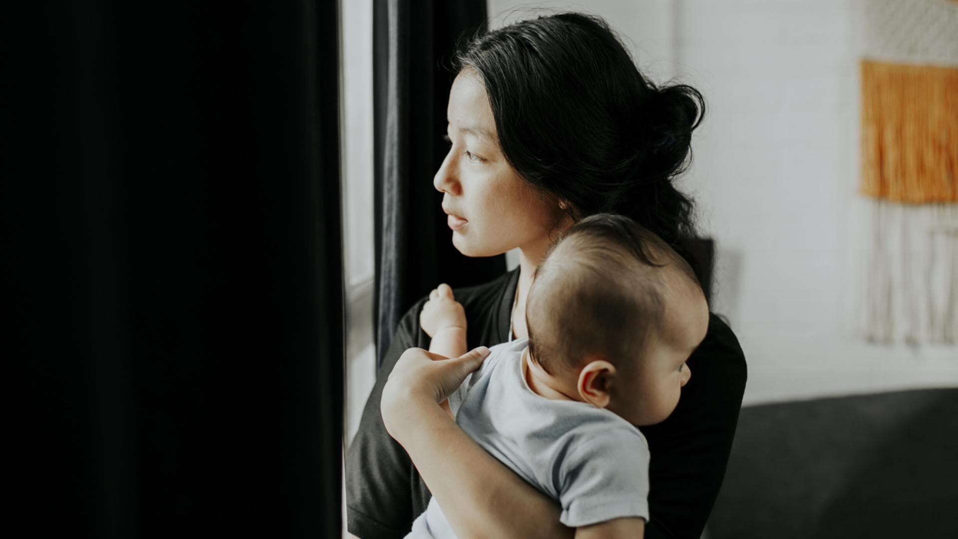 Frau mit Baby