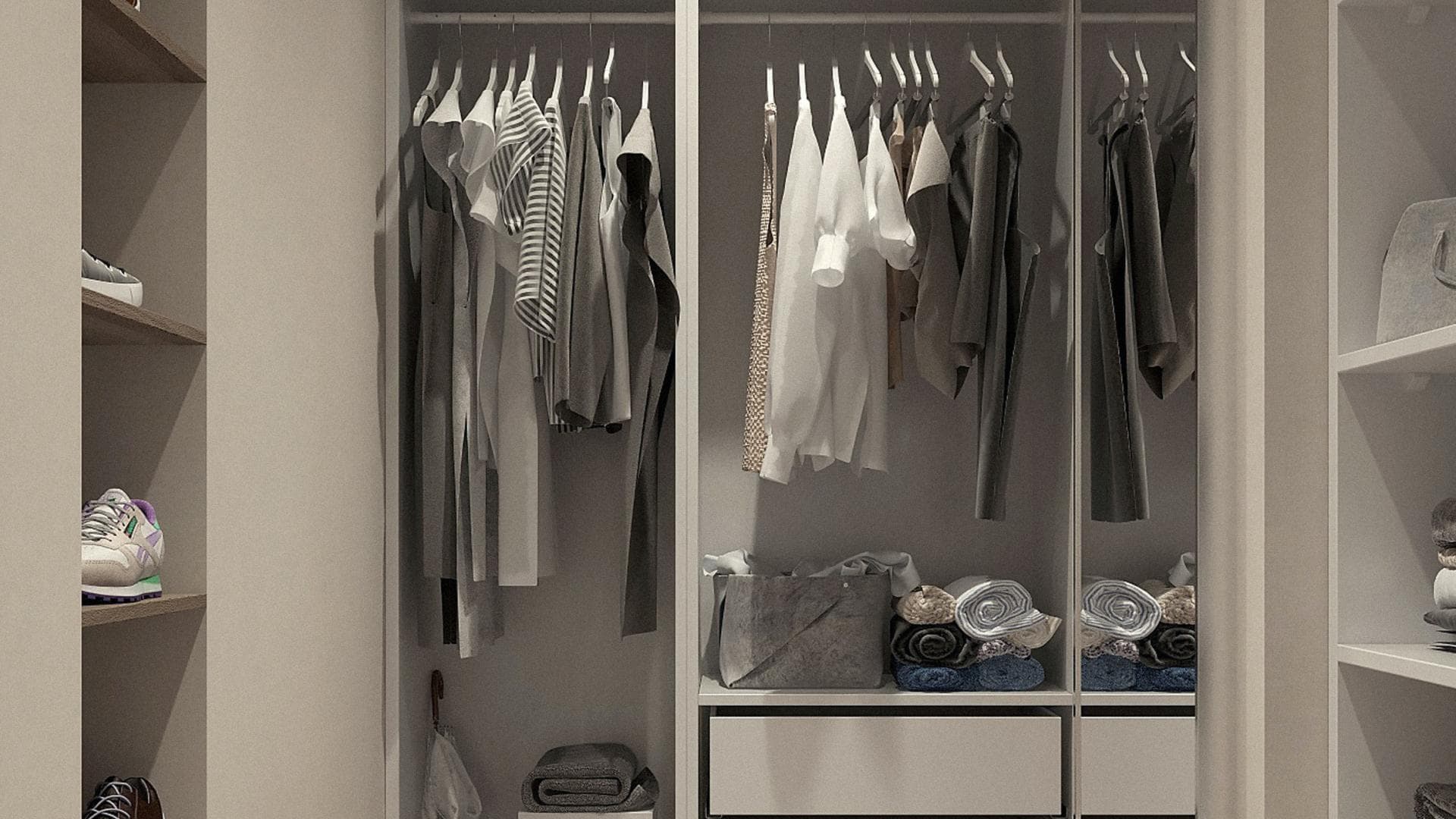 Minimalistischer Kleiderschrank