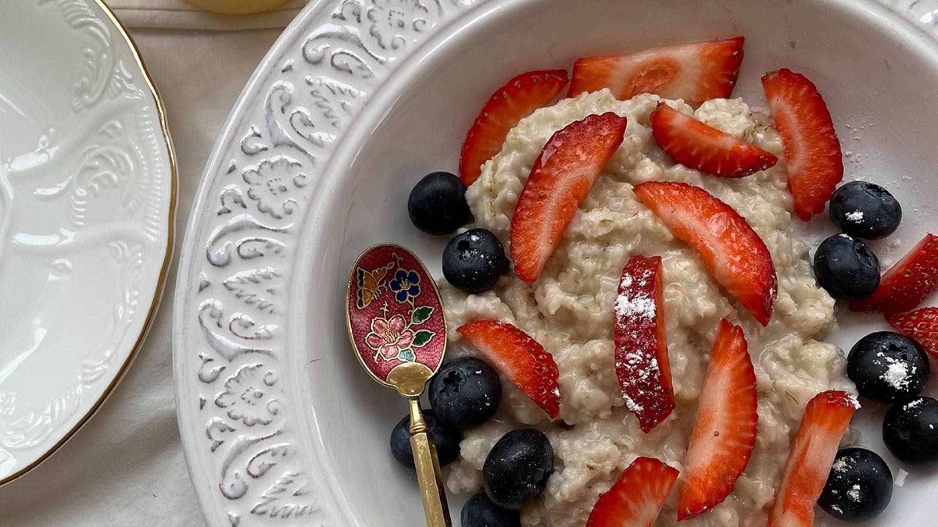 Porrdige mit Früchten