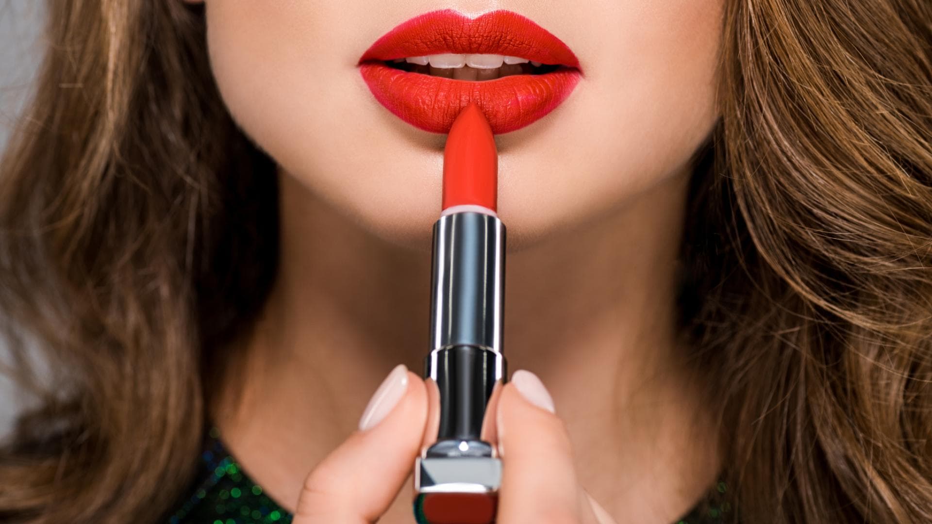 Roter Lippenstift Weihnachten