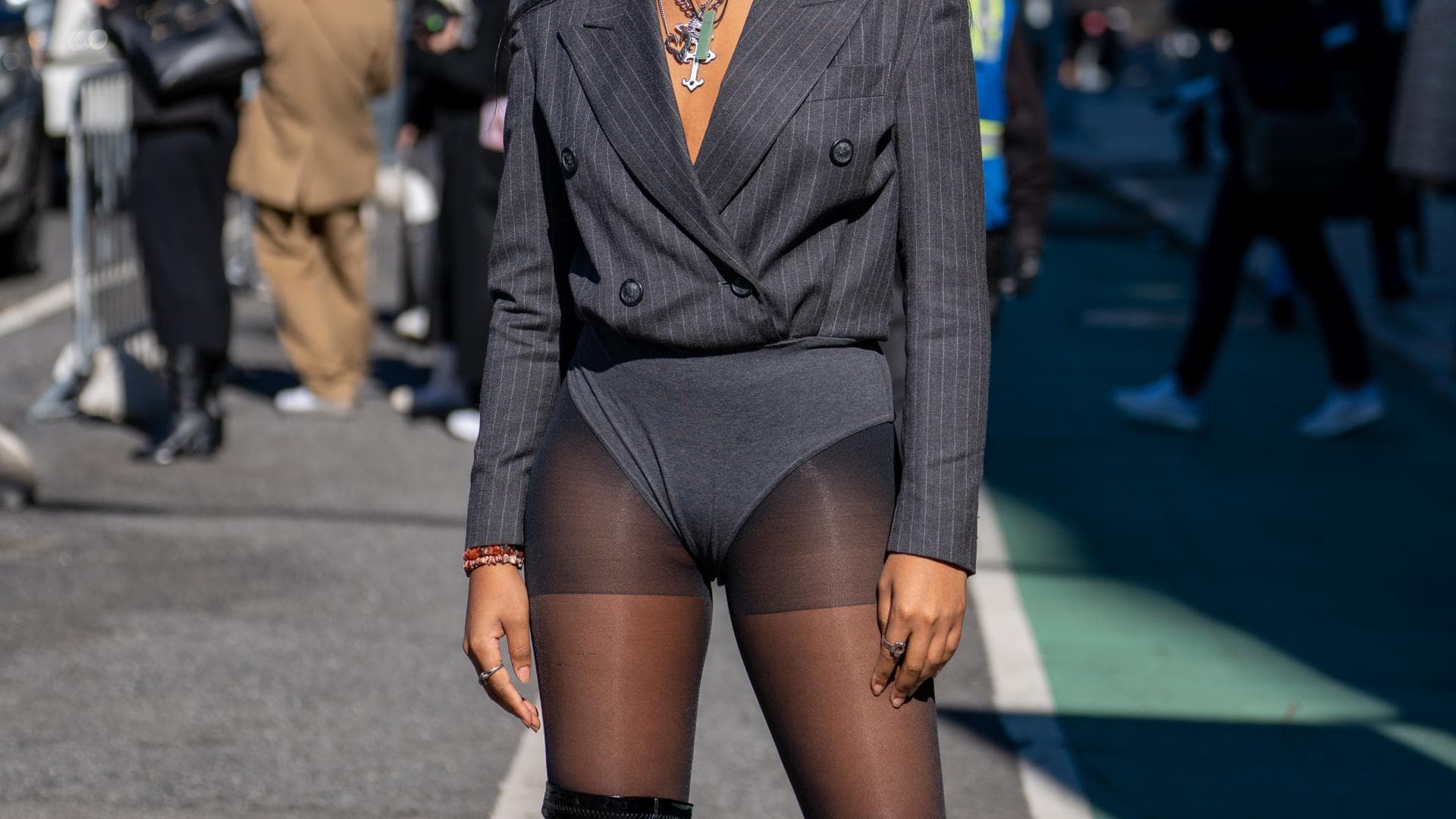 Graue Granny Panties