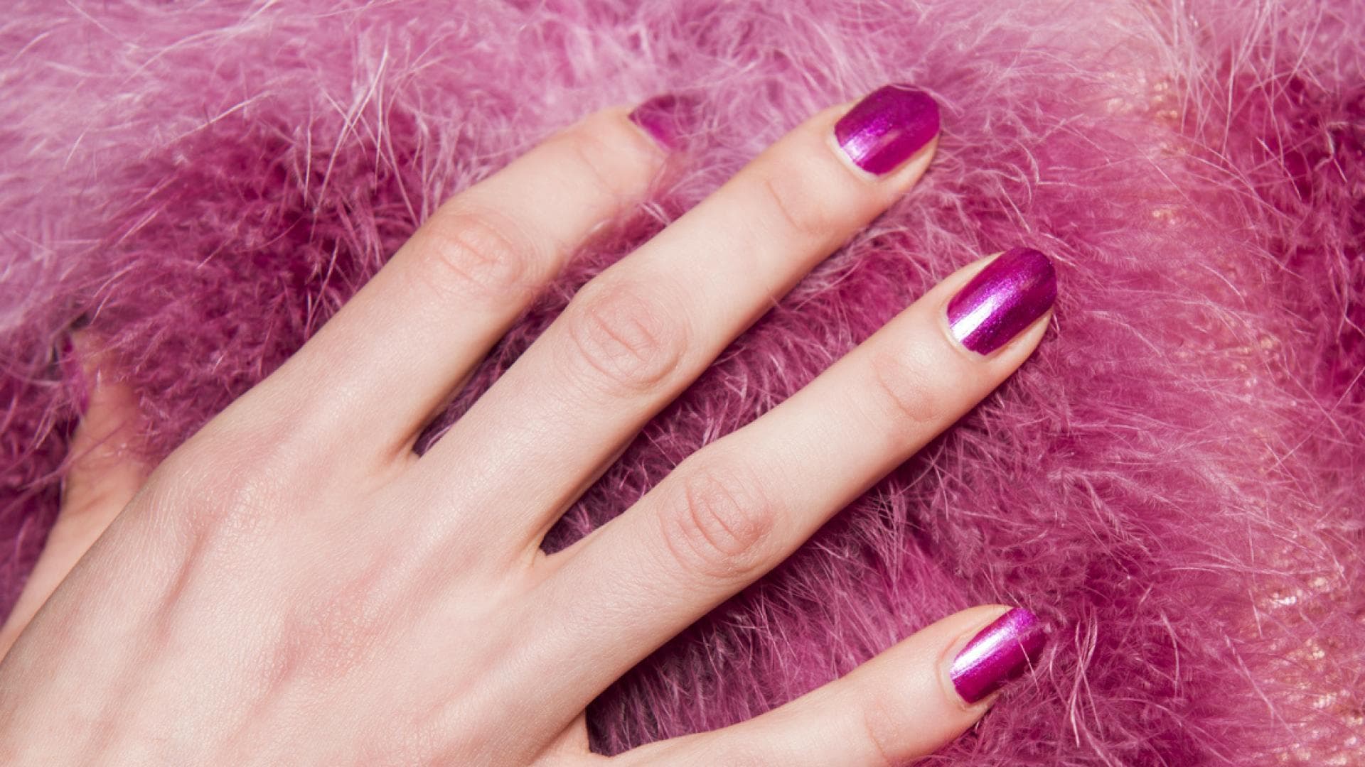 Metallic Pink Nails