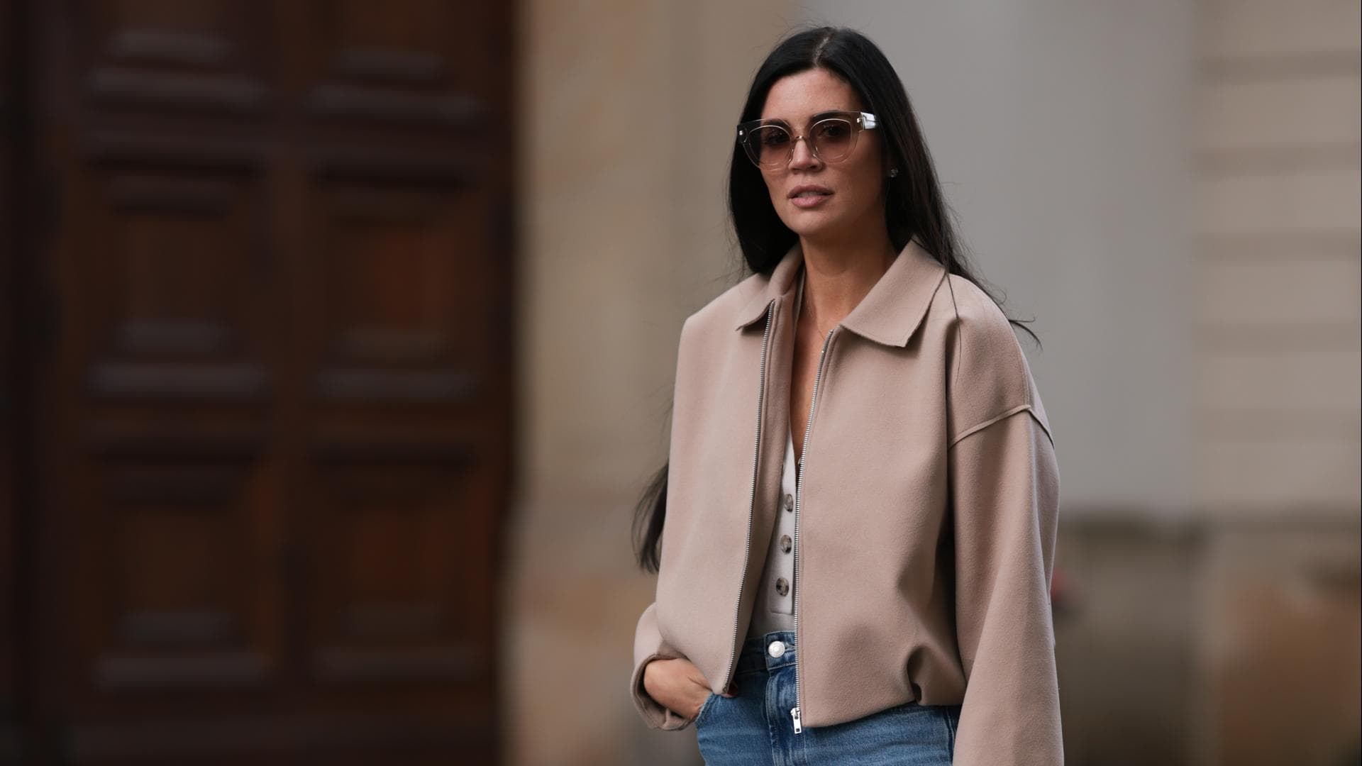 Beige Bomberjacke