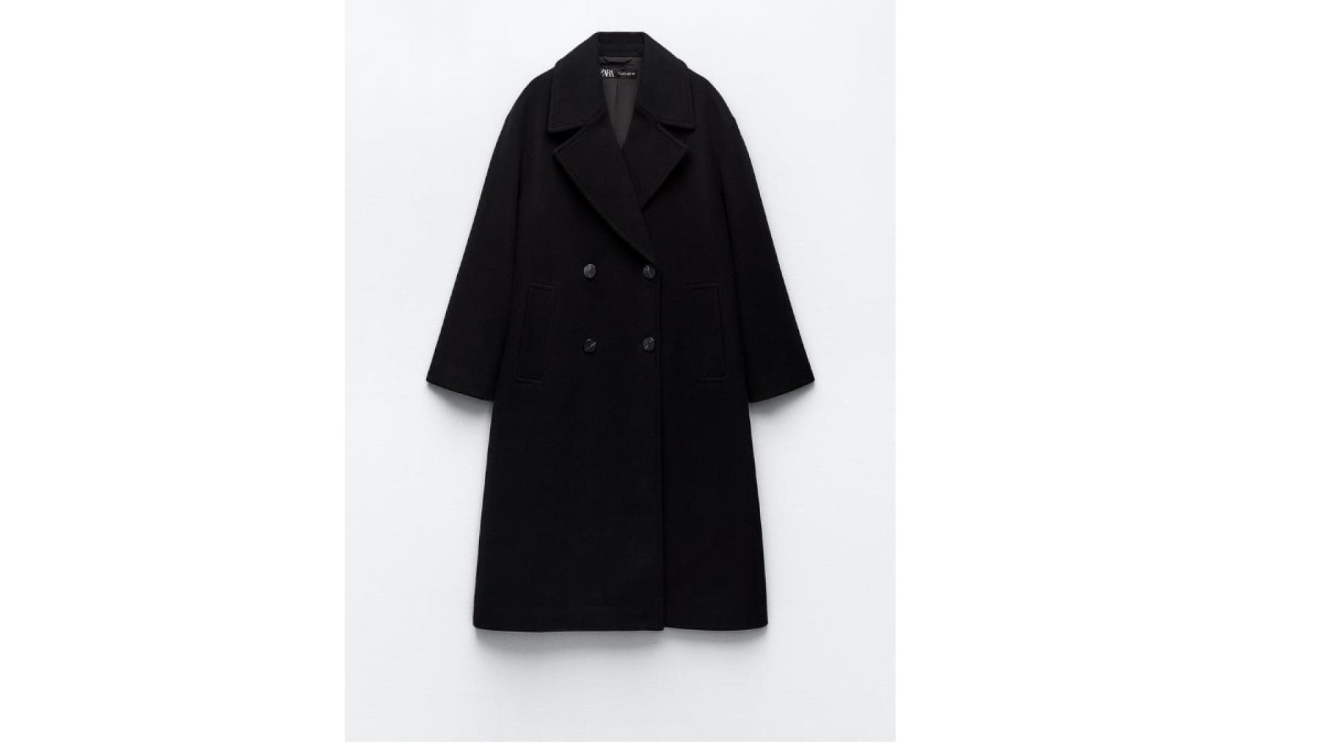 Schwarzer Oversize-Mantel