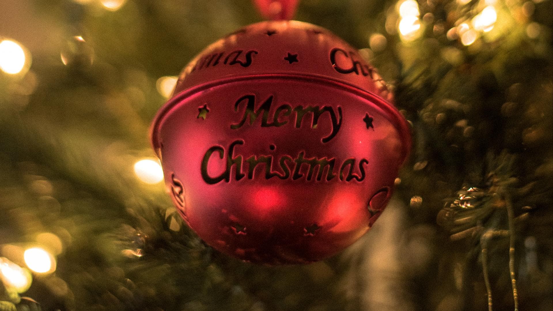 Christbaumkugel "Merry Christmas"