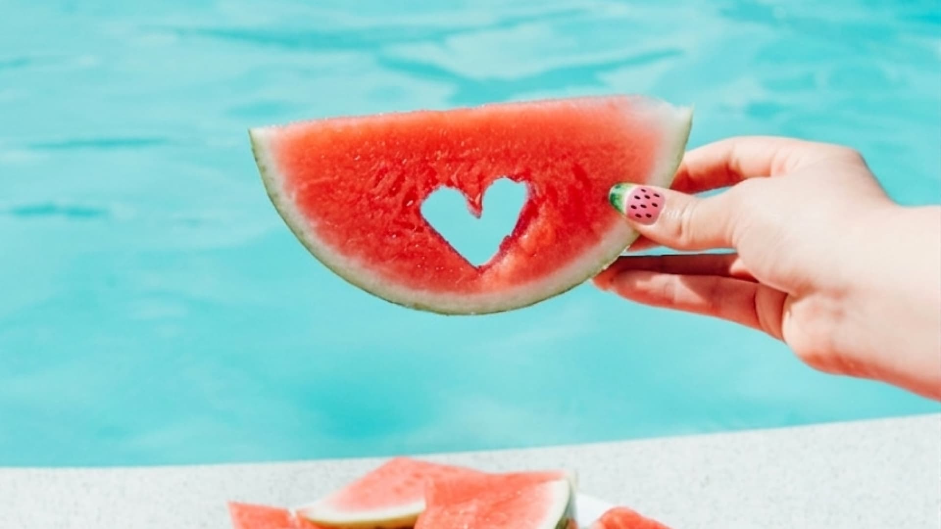 Wassermelonen-Nägel