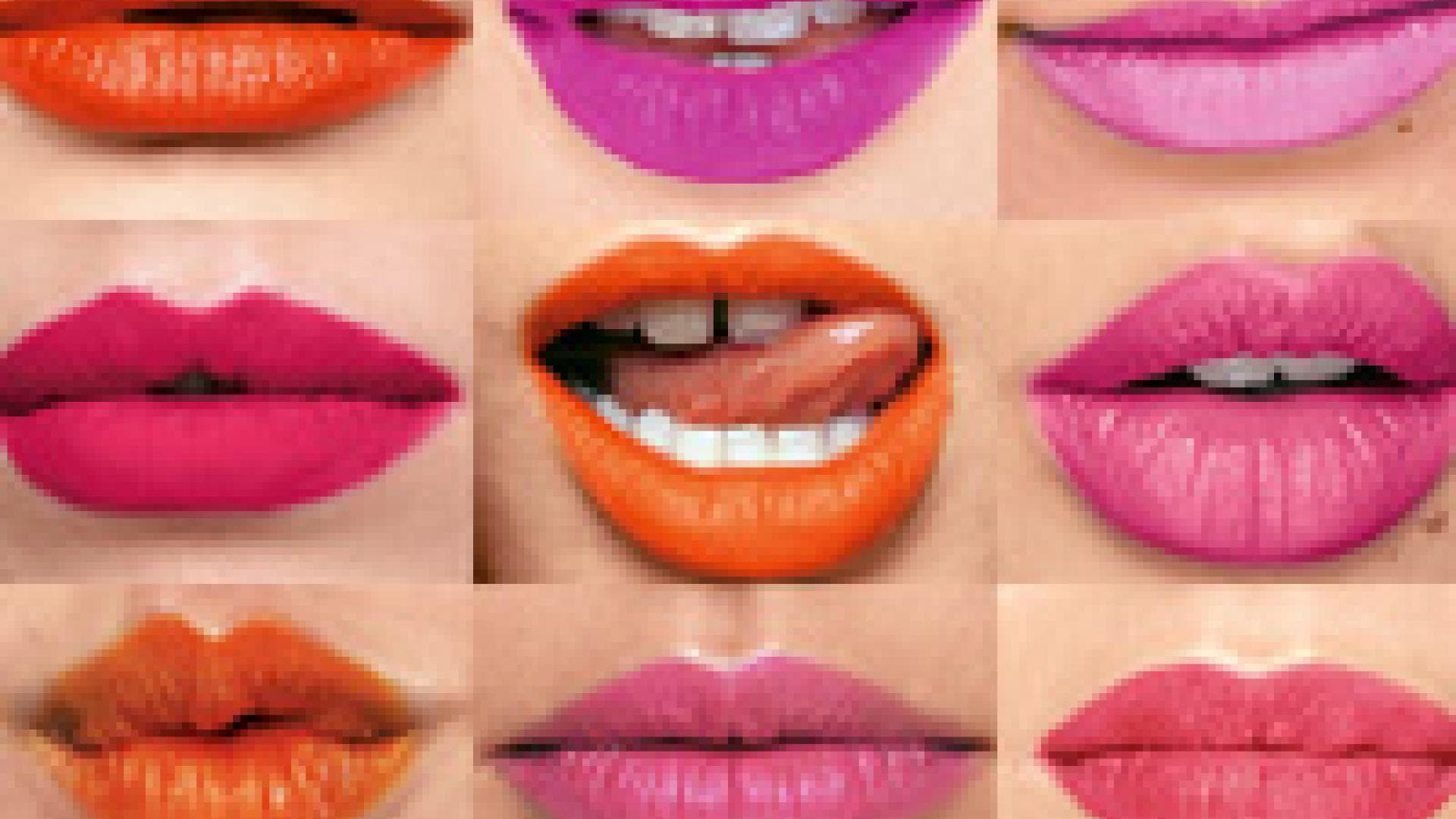 Lippenstift in Knallfarben