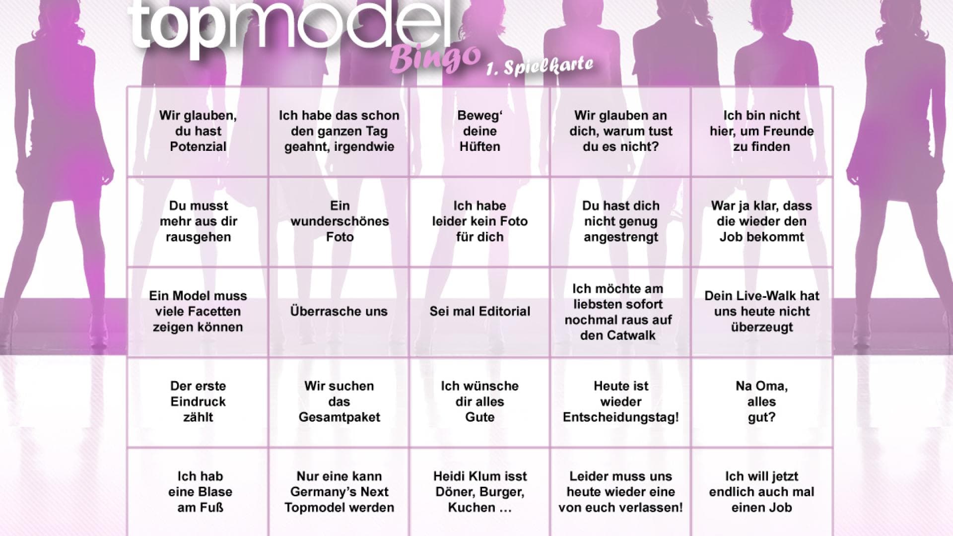 Germanys next topmodel bingo