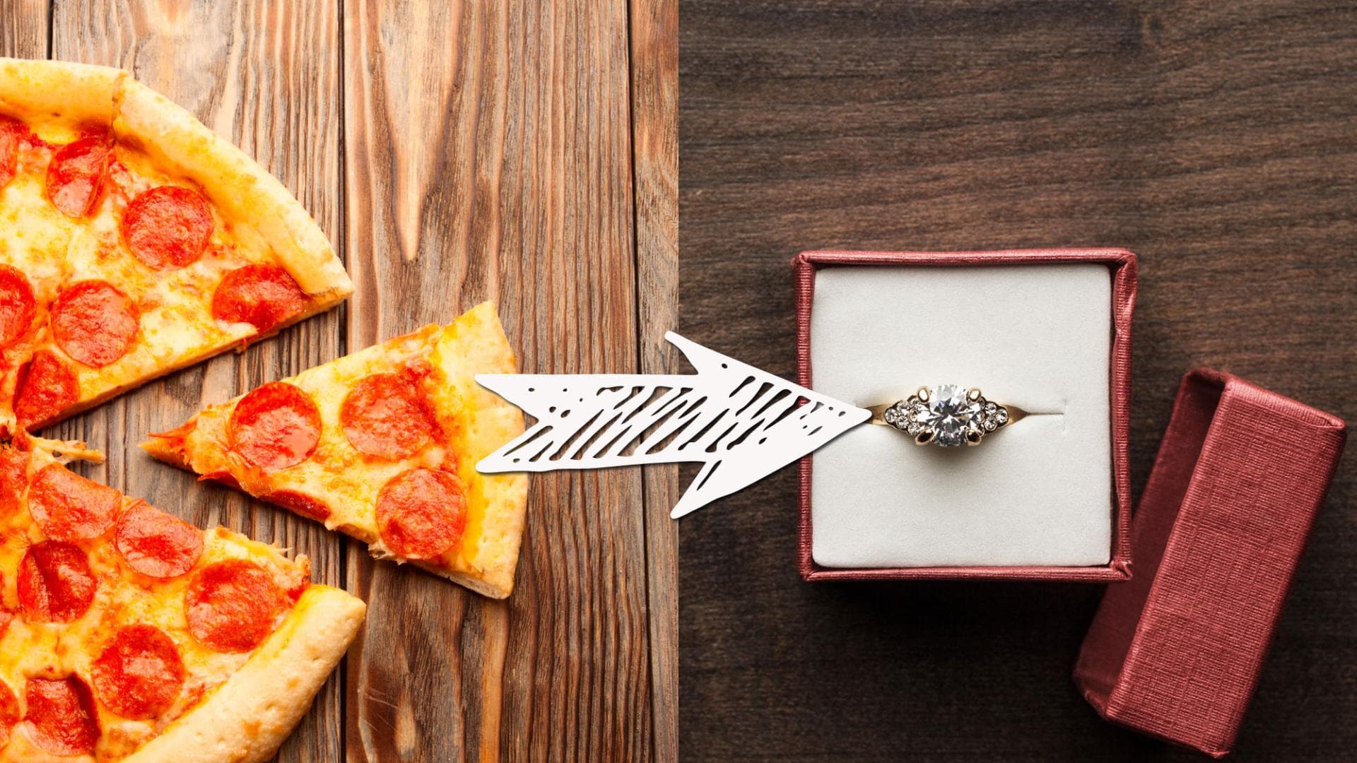 Pizza-Verlobungsring
