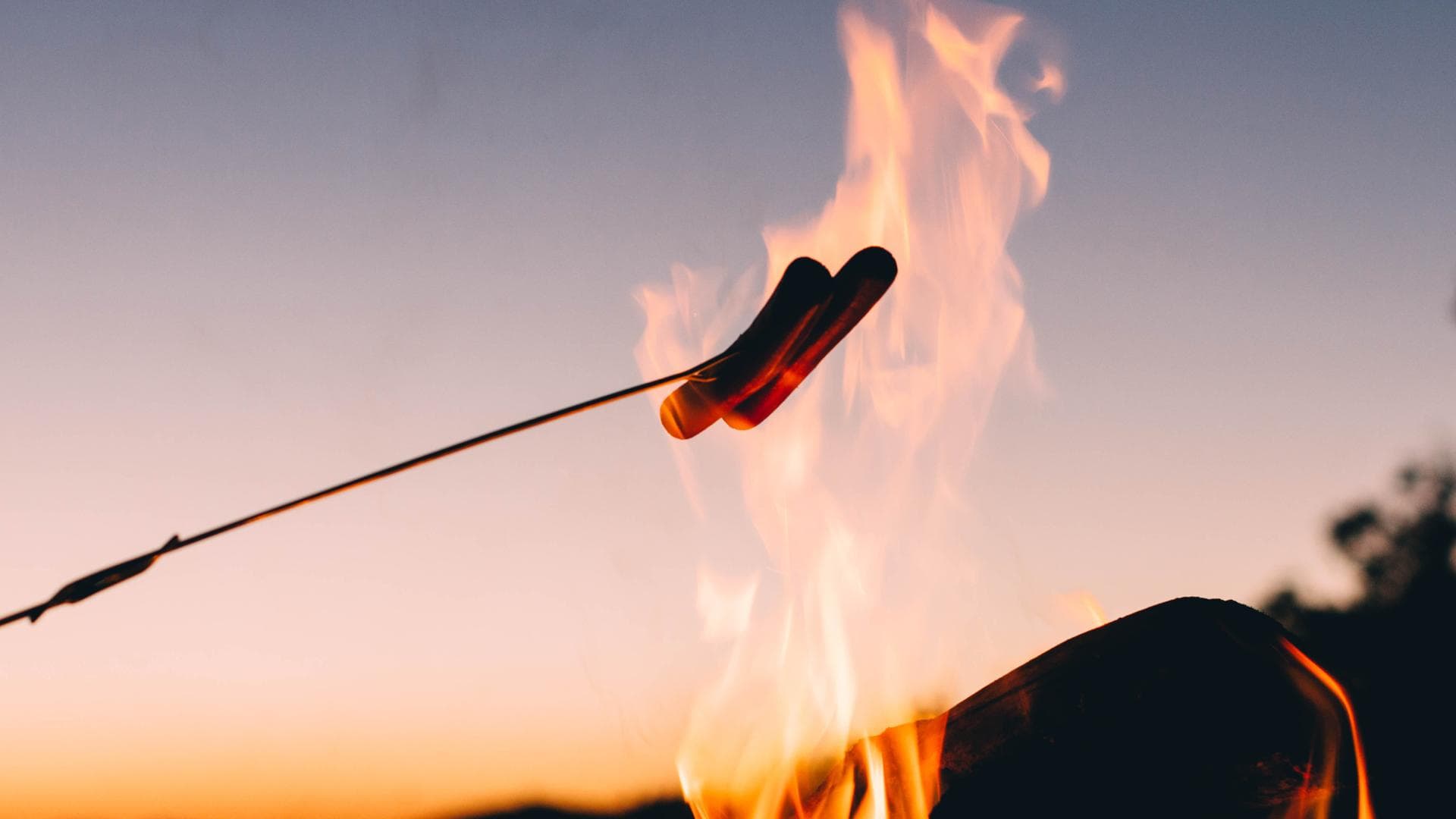 Grillen Lagerfeuer Glück 