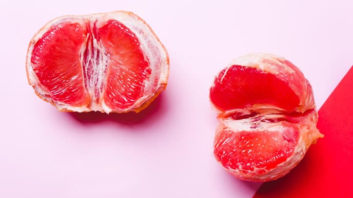 Grapefruit aufgeschnitten