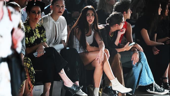 Lourdes in der ersten Reihe einer Fashion Show in New York