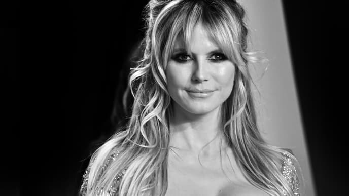 heidi Klum schwarz weiß