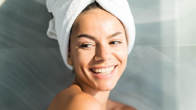 Haarturban gepflegte und schöne haare