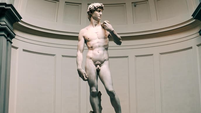 Statur nackt mit Penis