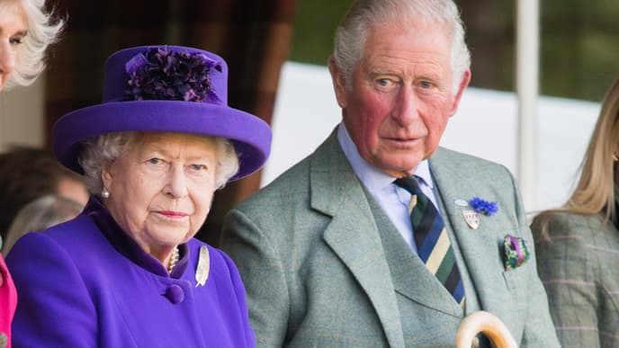 Queen Elizabeth und Prinz Charles