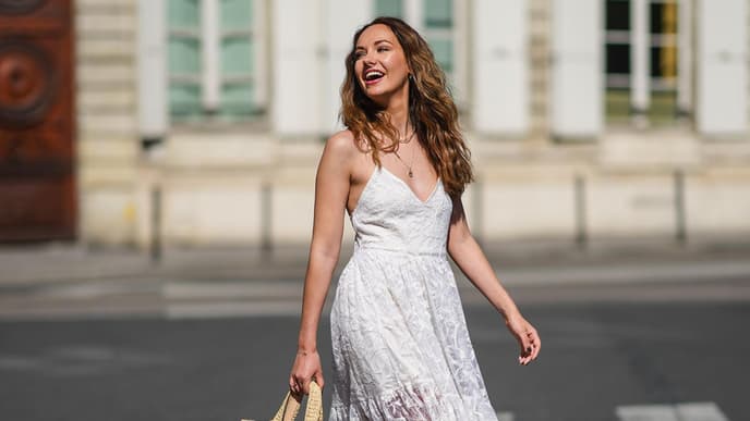 Ophélie Duvillard weißes Kleid