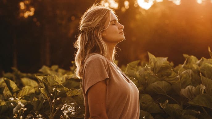 Horoskop: Frau im Feld