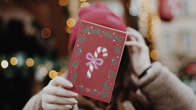 Weihnachtskarte Frau