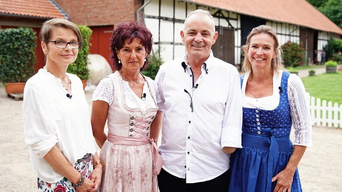 Kornelia, Laurence, Olaf und Bettina von "Bauer sucht Frau"