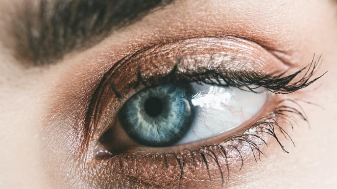 blaue Augen Mascara