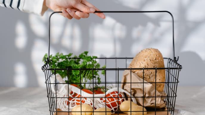 Veganer Einkaufskorb
