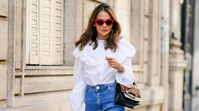 Therese Hellström Jeans und Bluse