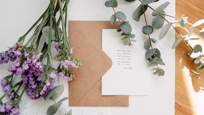 Hochzeitseinladung Blumen
