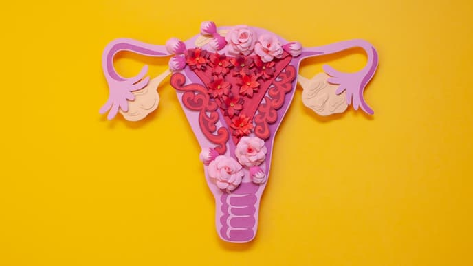 Uterus aus Blumen