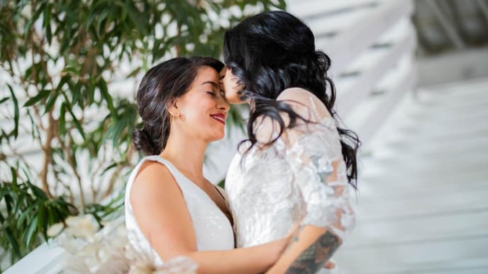 Brautpaar am Hochzeitstag