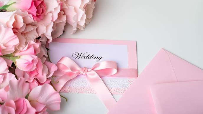 Hochzeitsladung in Pink