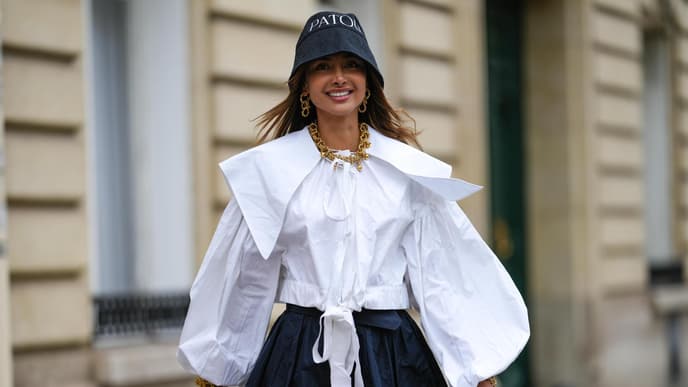 Weiße Bluse als Modetrend