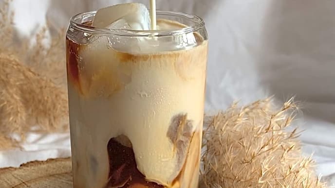 Eiskaffee im Glas