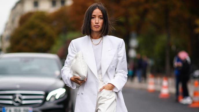 Outfit mit weißem Blazer
