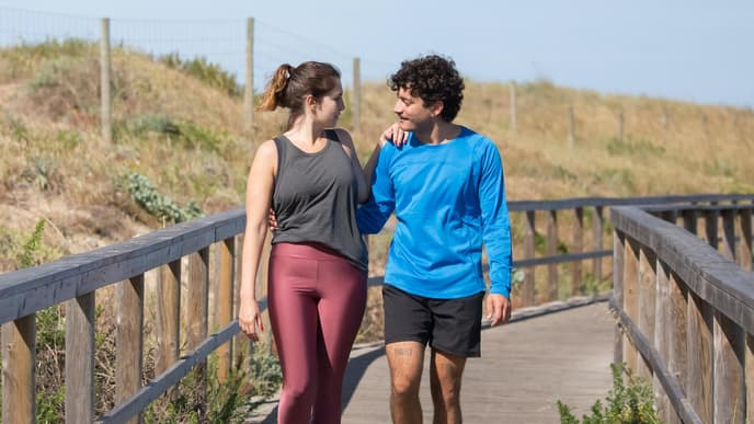 Paar geht joggen
