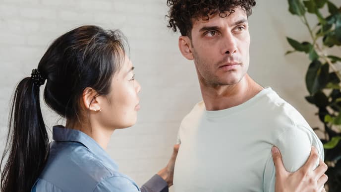 Mann und Frau streiten sich