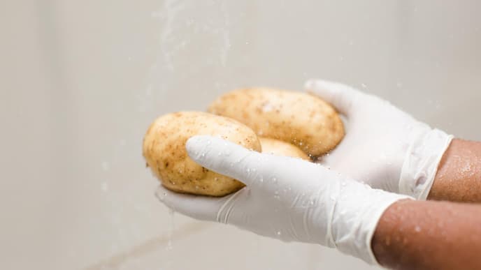 Kartoffeln in der Dusche