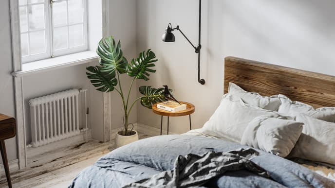 Schlafzimmer mit Heizung