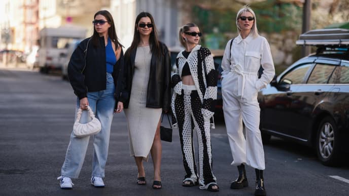 Gruppe Frauen Streetstyle