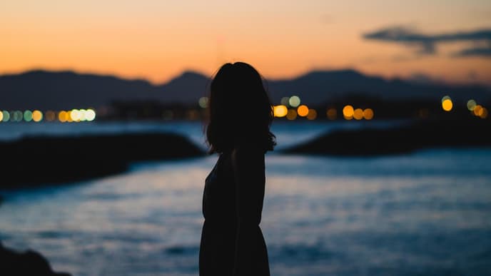 Frau Sonnenuntergang