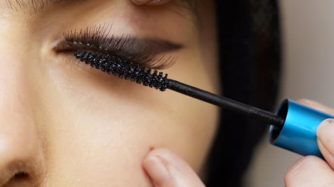 Lange Wimpern mit Mascara