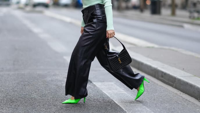 Lederleggings