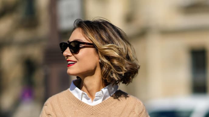 Caramel Curly Bob