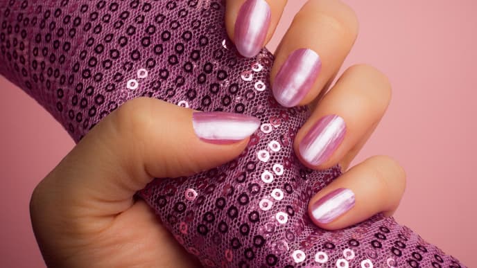 pinke Nägel